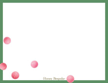Load image into Gallery viewer, Personalized Tennis Notecards | Pink Tennis Balls Stationery
