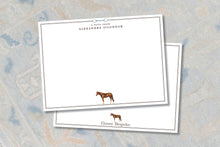 Load image into Gallery viewer, Personalized Equestrian Stationery | Horse Note Cards | Horse Gifts
