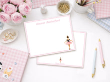 Load image into Gallery viewer, Ballerina Stationery Set | Watercolor Ballet Notecards | Dancer Notes
