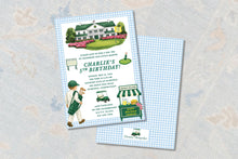 Load image into Gallery viewer, Masters Golf Birthday Invitation | Personalized Hole In One Invite
