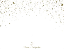 Load image into Gallery viewer, Custom Stationery With Stars | Gold Celestial Thank You Cards
