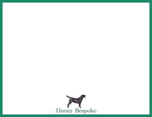 Load image into Gallery viewer, Personalized Black Labrador Stationery | Flat Notecards with Envelopes
