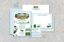 Load image into Gallery viewer, Masters Golf Birthday Invitation | Personalized Hole In One Invite
