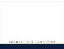 Load image into Gallery viewer, Personalized Men’s Stationery | Classic Navy Notecards | Simple Notes
