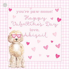 Load image into Gallery viewer, Paw-Some Valentines Gift Tags - Puppy Treat Tags for Class Celebrations
