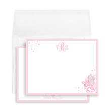 Load image into Gallery viewer, Personalized Ballet Stationery | Pink Pointe Shoes Note Cards
