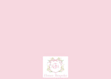 Load image into Gallery viewer, Custom Watercolor Birth Announcement Card: Preppy Baby Girl Photo Crest
