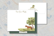 Load image into Gallery viewer, Personalized Horse Stationery | Custom Equestrian Note Cards | Monogram
