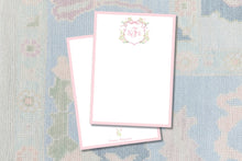 Load image into Gallery viewer, Grandmillennial Stationery | Pink Watercolor Floral Note Cards

