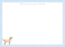 Load image into Gallery viewer, Personalized Golden Retriever Stationery | Custom Notecards | Dog Lover Gift
