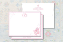 Load image into Gallery viewer, Personalized Ballet Stationery | Pink Pointe Shoes Note Cards
