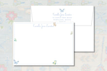 Load image into Gallery viewer, Watercolor Butterfly Stationery | Personalized Thank You Notes | Grandmillennial Gift
