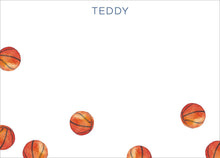 Load image into Gallery viewer, Personalized Basketball Notecards | Custom Sports Stationery | Boys Thank You Notes
