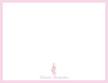 Load image into Gallery viewer, Personalized Ballet Stationery | Pink Pointe Shoes Flat Note Cards

