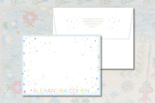 Load image into Gallery viewer, Rainbow Star Stationery | Colorful Celestial Notecards | Personalized Note Set
