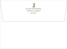 Load image into Gallery viewer, Personalized Golden Retriever  Stationery | Classic Men's Notecards
