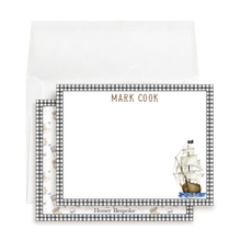 Load image into Gallery viewer, Pirate Birthday Cards Stationery Set | Ahoy Matey Thank You Notes
