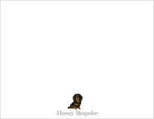 Load image into Gallery viewer, Longhaired Dachshund Stationery | Personalized Wiener Dog Notecards

