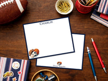 Load image into Gallery viewer, Personalized Sports Stationery | Custom Note Cards | Boy's Stationery Set
