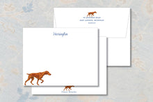 Load image into Gallery viewer, Personalized Vizsla Stationery | Custom Dog Cards | Puppy Thank You Notes
