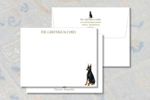 Load image into Gallery viewer, Doberman Pinscher Stationery | Watercolor Notecards
