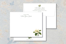 Load image into Gallery viewer, Magnolia Flower Stationery | Floral Ladies Notecards | Watercolor Thank You Notes
