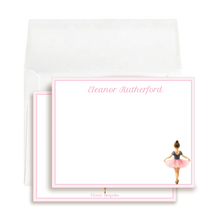 Load image into Gallery viewer, Ballerina Stationery Set | Watercolor Ballet Notecards | Dancer Notes
