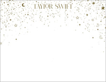 Load image into Gallery viewer, Custom Stationery With Stars | Gold Celestial Thank You Cards
