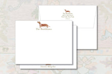 Load image into Gallery viewer, Personalized Dachshund Stationery | Custom Wiener Dog Note Cards | Pink Dachshund Gift
