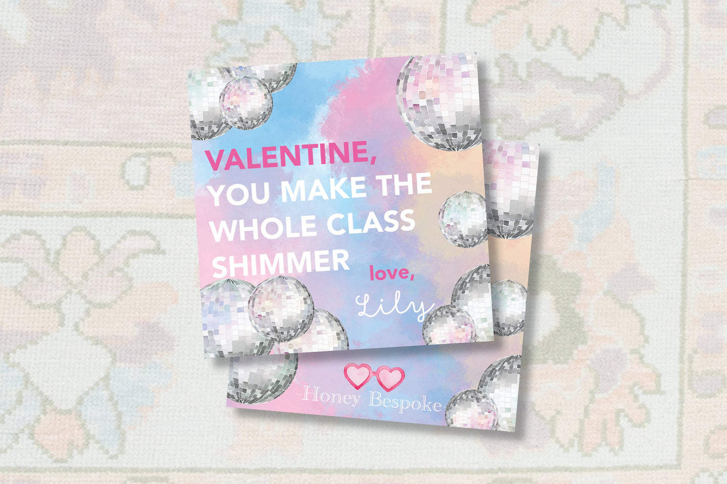 You Make The Class Shimmer Valentines Treat Tag