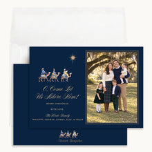 Load image into Gallery viewer, Three Kings Christmas Card, front and back with envelope
