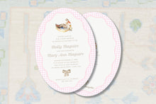 Load image into Gallery viewer, Pink Duckling Baby Shower Invitation | Watercolor Ducks Party Invite
