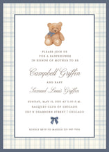 Load image into Gallery viewer, Teddy Bear Baby Shower Invitation | Polo Boy Shower Invite
