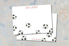 Load image into Gallery viewer, Soccer Stationery | Futbol Custom Thank You Cards for Kids
