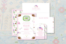 Load image into Gallery viewer, First Down Birthday Invitation | Pink Football Party
