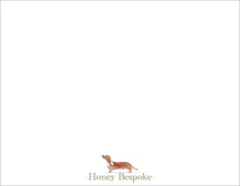 Load image into Gallery viewer, Personalized Dachshund Stationery | Wiener Dog Notecards | Custom Name
