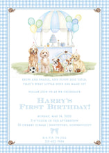Load image into Gallery viewer, Snips and Snails Puppy Birthday Invitation | Watercolor Puppy Party Invite for Boys
