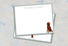 Load image into Gallery viewer, Personalized Irish Setter Stationery | Dog Thank You Notes
