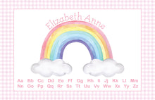Load image into Gallery viewer, Laminated Rainbow Kids Placemat | Custom Name | Wipe Clean
