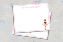 Load image into Gallery viewer, Ballerina Stationery Set | Watercolor Ballet Notecards | Dancer Notes
