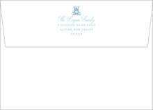 Load image into Gallery viewer, Blue Baby Birth Announcement | Monogram Photo Card | Printed or Digital
