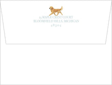 Load image into Gallery viewer, Golden Retriever Stationery Set | Personalized Goldie Dog Note Cards

