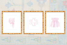 Load image into Gallery viewer, Watercolor Baby Girl Nursery Art | Classic Smocked Dress Prints
