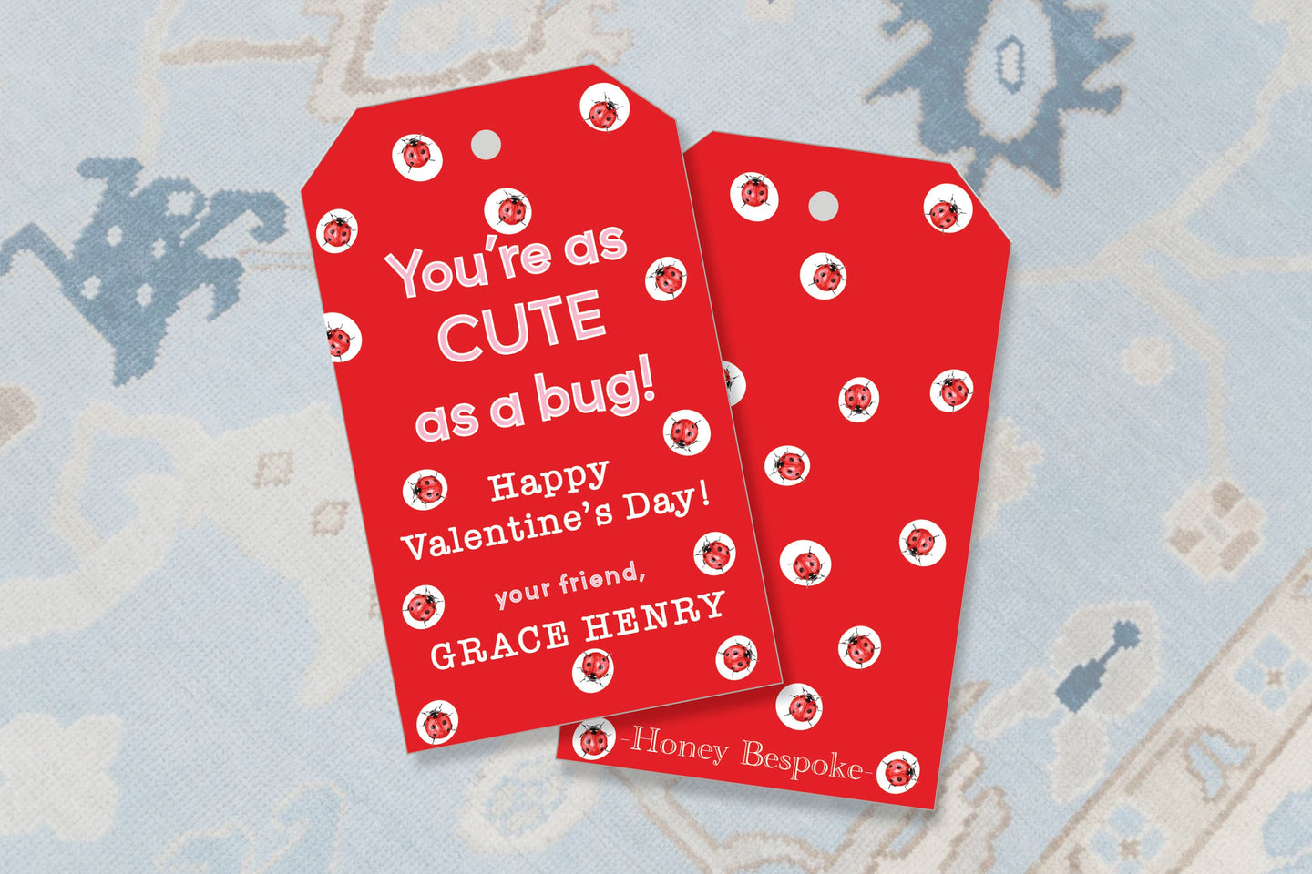 Ladybug Valentines Gift Tag
