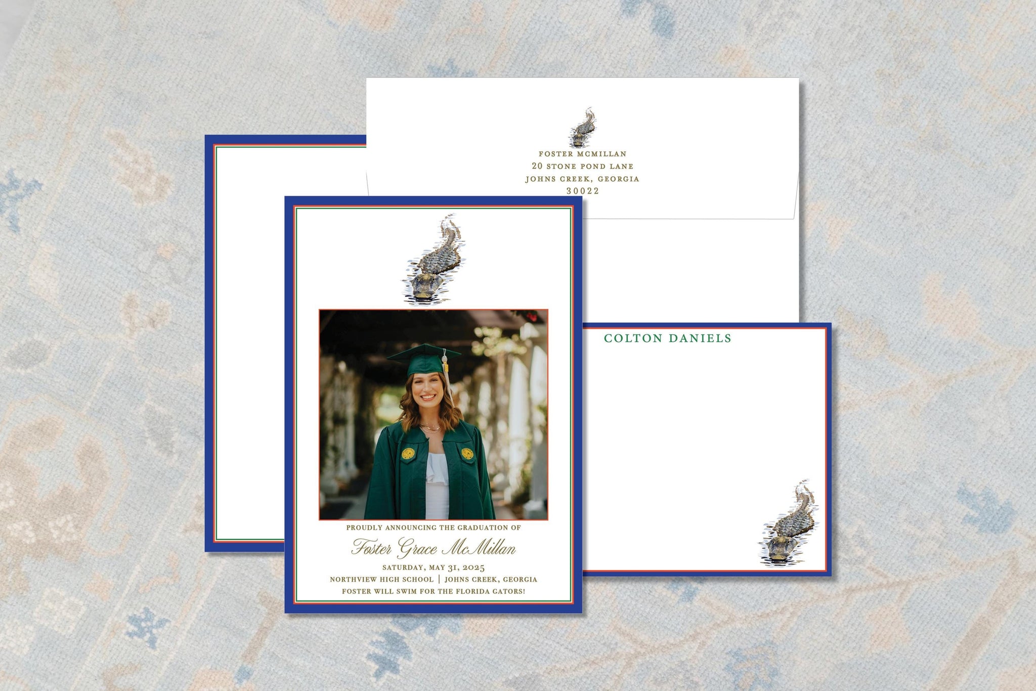 personalized grad cards Florida Gators Graduation Announcement – Elegant Personalized Grad Cards 80 w/return address printing