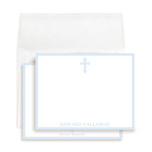Load image into Gallery viewer, Baptism Thank You Cards | Blue Cross Stationery | Personalized Boy
