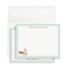 Load image into Gallery viewer, Duckling Baby Shower Thank You Cards | Gingham Stationery
