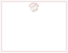 Load image into Gallery viewer, Personalized Baseball Note Cards | Boys Sports Thank You Stationery
