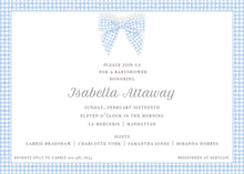 Load image into Gallery viewer, Blue Gingham Baby Shower Invitation | Preppy Southern Boy Design
