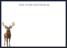 Load image into Gallery viewer, Personalized Hunting Stationery | Deer Stag Notecards | Hunter Gift
